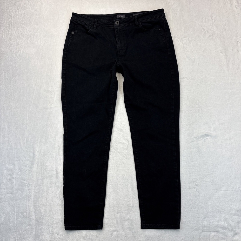 J.Jill Denim Black Stretch Skinny Ankle Jeans Sz 12R Comfy Minimalist